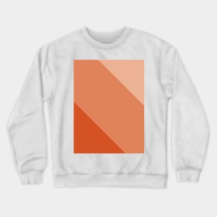 Fire, Orange Sherbet, Melon Diagonal Crewneck Sweatshirt